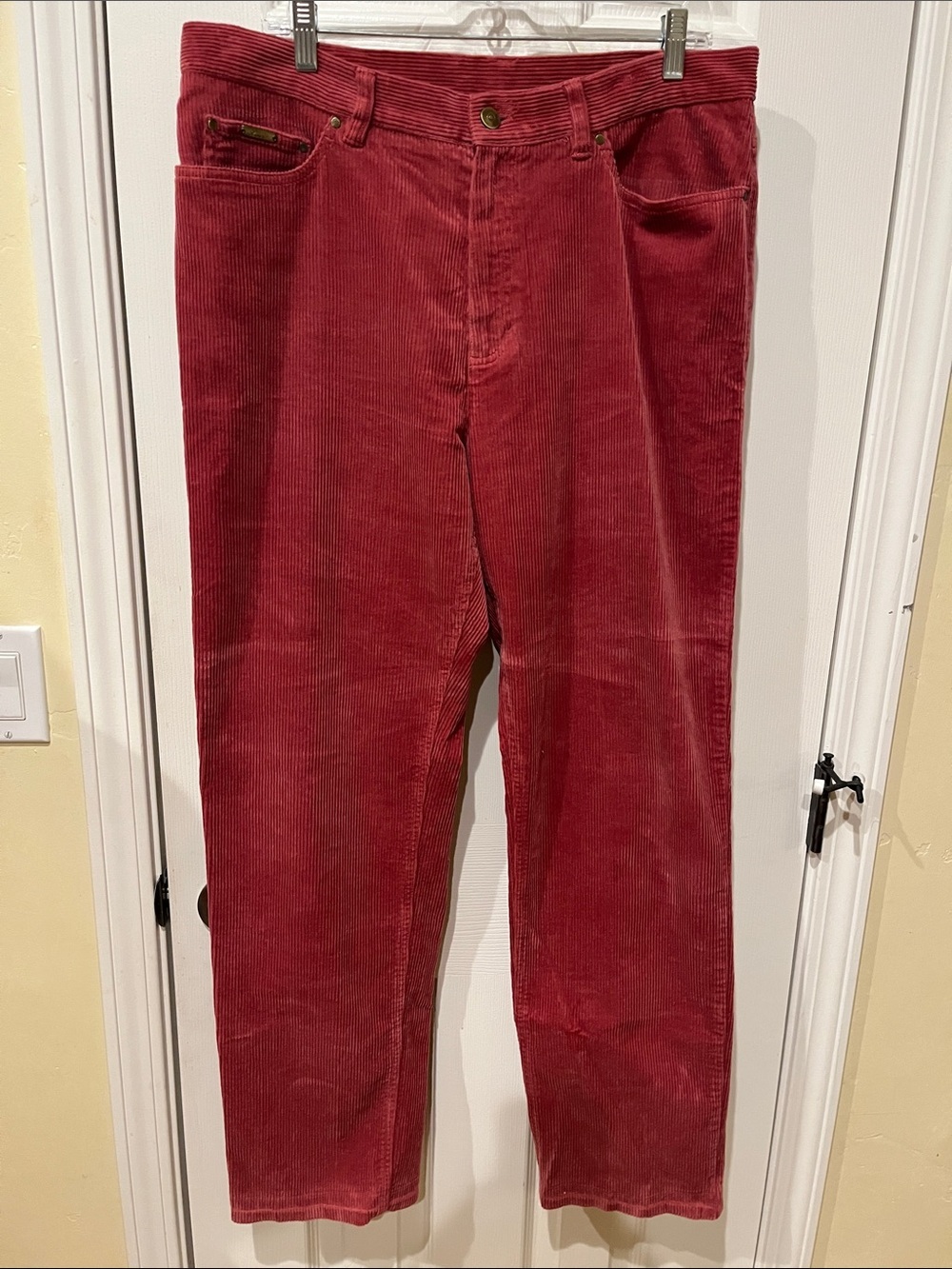 Lauren Ralph Lauren Women's Wide-Wale Corduroy Jeans in Raspberry Red